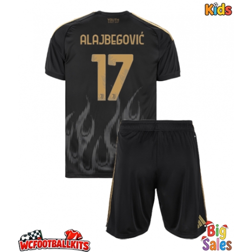 Juventus Kerim Alajbegovic #17 Replica Third Stadium Kit for Kids 2026-27 Short Sleeve (+ pants)